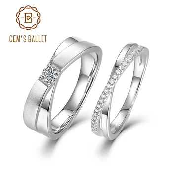 GEM'S BALLET 925 Sterling Silver Couple Anniversary Ring for Women Men Jewelry VVS1 Moissanite Engagement Ring Wedding Bands
GEM'S BALLET 925 Sterling Silver Couple Anniversary Ring for Women Men Jewelry VVS1 Moissanite Engagement Ring Wedding Bands