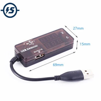 USB Dual LED Display Voltmeter Ammeter Battery Capacity Detector Voltage Monitor Power Meter
USB Dual LED Display Voltmeter Ammeter Battery Capacity Detector Voltage Monitor Power Meter