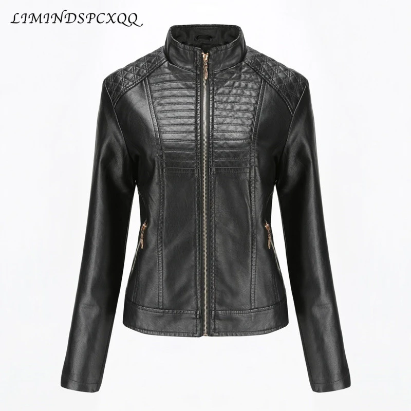 2021 Spring Autumn Black Leather Jacket Women Biker Jacket Leather Coat Women Good Quality Womens PU Faux Leather Vetement Femme
2021 Spring Autumn Black Leather Jacket Women Biker Jacket Leather Coat Women Good Quality Womens PU Faux Leather Vetement Femme