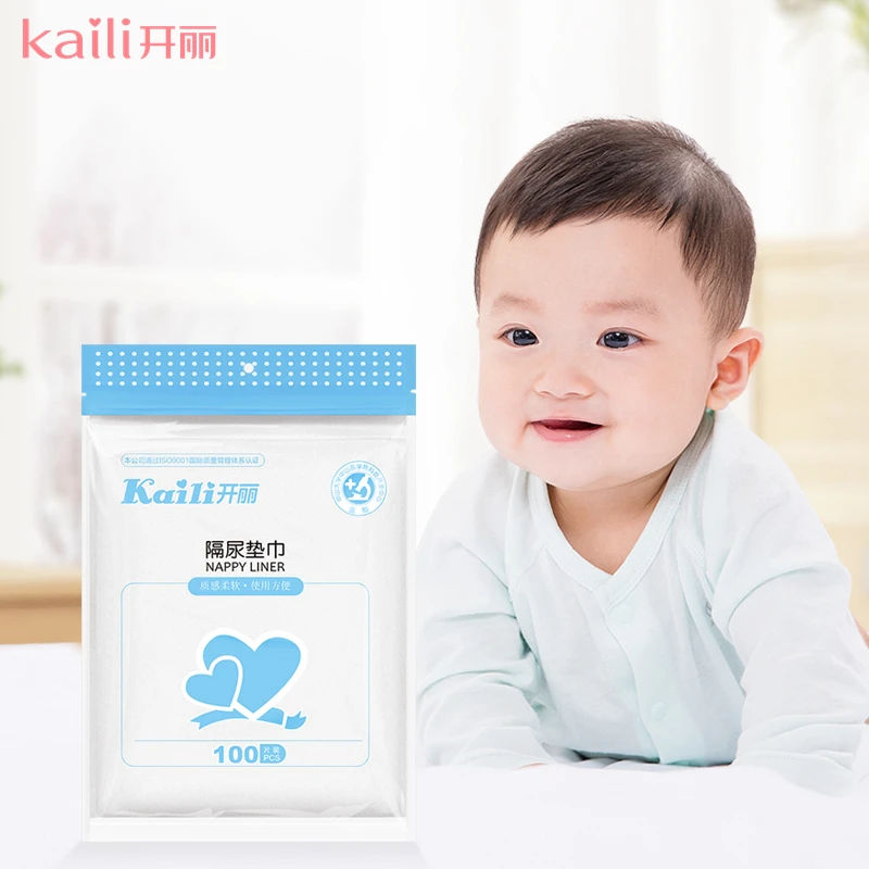 Kaili 100 Pics Nappy Liner soft Non-woven Fabric isolating Diaper filter Urine instant changing Pad disposable Baby liner Pad
Kaili 100 Pics Nappy Liner soft Non-woven Fabric isolating Diaper filter Urine instant changing Pad disposable Baby liner Pad