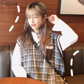 Vests Waistcoats Students Harajuku Korean Style All Match Kawaii Couples Womens Knitted V-neck Vintage Casual Pullover Simple
Vests Waistcoats Students Harajuku Korean Style All Match Kawaii Couples Womens Knitted V-neck Vintage Casual Pullover Simple