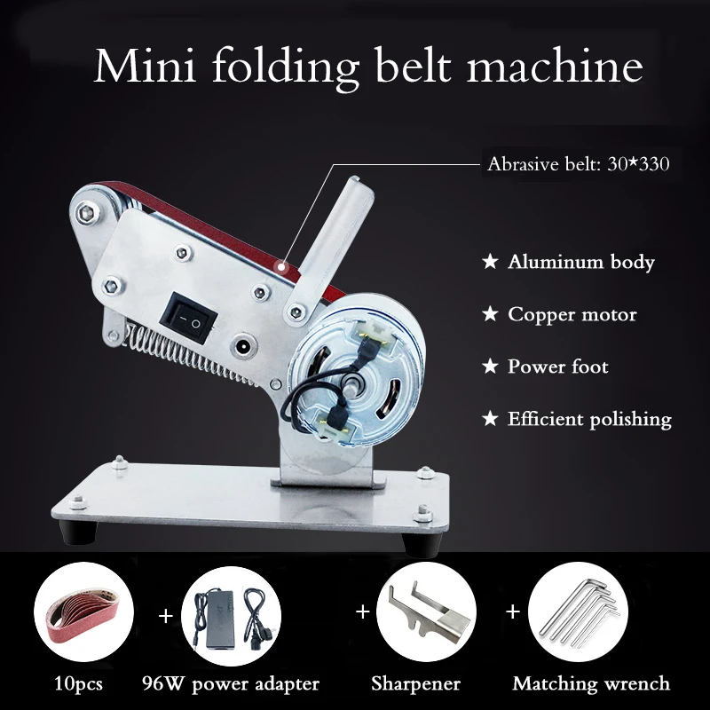 Miniature Mini Belt Machine DIY Polishing Machine Woodworking Grinding Machine Fixed Angle Sharpening Machine Home Desktop 
Miniature Mini Belt Machine DIY Polishing Machine Woodworking Grinding Machine Fixed Angle Sharpening Machine Home Desktop