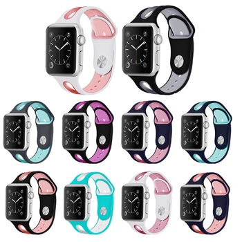 Double Colors Silicone Wristband Strap for iWatch 1/2/3/4 Smart Watch Adjustable Wrist Bracelet Strap for Apple Watch 1/2/3/4
Double Colors Silicone Wristband Strap for iWatch 1/2/3/4 Smart Watch Adjustable Wrist Bracelet Strap for Apple Watch 1/2/3/4