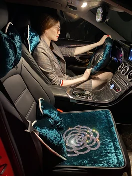 car seat cover sets for women girls universal Cushion Mat rose wedding car accessories interior decoration Black Red Green 
car seat cover sets for women girls universal Cushion Mat rose wedding car accessories interior decoration Black Red Green
