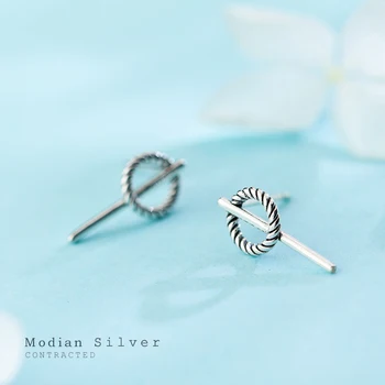 Modian Round Twist Stud Earring for Women Authentic 925 Sterling Silver Simple Geometric Ear Pin Fashion Jewelry Accessories
Modian Round Twist Stud Earring for Women Authentic 925 Sterling Silver Simple Geometric Ear Pin Fashion Jewelry Accessories