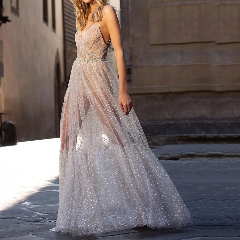 Sexy Mesh Illusion Print Long Dress Elegant Backless Spaghetti Strap Prom Evening Party Dresses Women's 2020 Summer Sundress
Sexy Mesh Illusion Print Long Dress Elegant Backless Spaghetti Strap Prom Evening Party Dresses Women's 2020 Summer Sundress