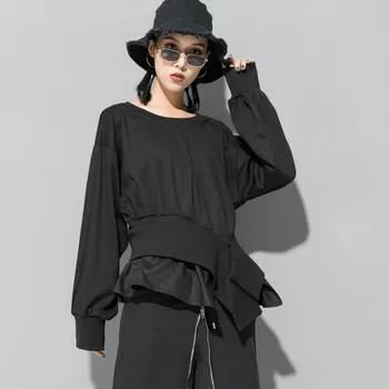 WOMENGAGA 2020 Autumn Winter New O-neck Pullover Streetwear Long-sleeve Loose Casual Patchwork Sashes Solid Zippers T-shirt A242
WOMENGAGA 2020 Autumn Winter New O-neck Pullover Streetwear Long-sleeve Loose Casual Patchwork Sashes Solid Zippers T-shirt A242