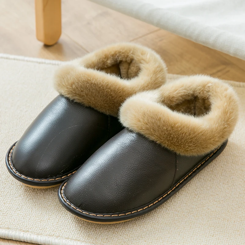 Coslony 2019 Winter Plush Warm Home Leather Slippers Non-Slip Thick Warm House Shoes Cotton Men Slippers Plus Size Indoor Shoes
Coslony 2019 Winter Plush Warm Home Leather Slippers Non-Slip Thick Warm House Shoes Cotton Men Slippers Plus Size Indoor Shoes