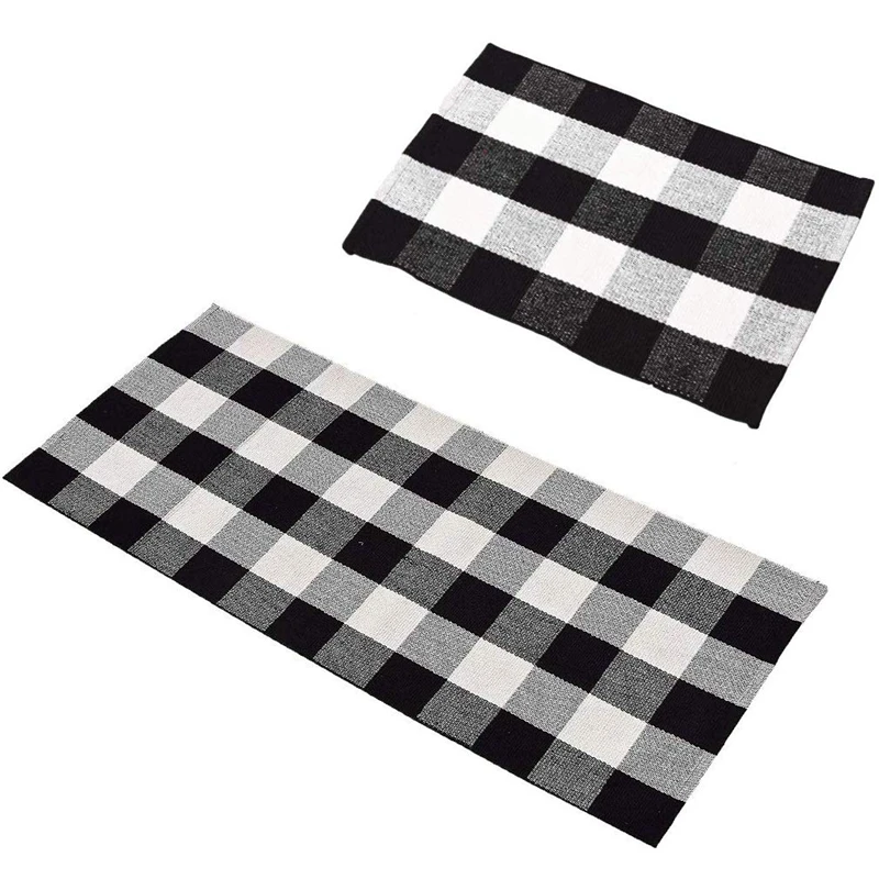 Cotton Plaid Rugs, Lattice Check Rug,Checkered Outdoor Rug,Outdoor Plaid Doormat for Kitchen/Bathroom/Laundry Room/Bedroom (Blac
Cotton Plaid Rugs, Lattice Check Rug,Checkered Outdoor Rug,Outdoor Plaid Doormat for Kitchen/Bathroom/Laundry Room/Bedroom (Blac