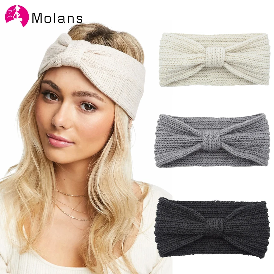 Molans Autumn Bow Turbann Headbands Solid Knitting Handmade Warm Bow-knot Hiarbands for Women Simple Knitted Female Headband
Molans Autumn Bow Turbann Headbands Solid Knitting Handmade Warm Bow-knot Hiarbands for Women Simple Knitted Female Headband