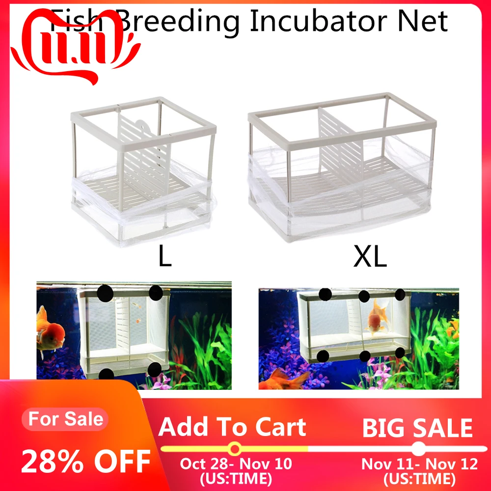 XL/L Fish Breeding Incubator Net Hanging Fry Baby Fish Hatchery Isolation Box Aquarium Accessory
XL/L Fish Breeding Incubator Net Hanging Fry Baby Fish Hatchery Isolation Box Aquarium Accessory