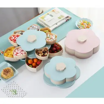 Petal-Shape Candy Box Rotating Double-layer Plastic Snack Nuts Fruit Dessert Wedding Candy Storage Container For Marriage Party
Petal-Shape Candy Box Rotating Double-layer Plastic Snack Nuts Fruit Dessert Wedding Candy Storage Container For Marriage Party