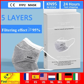 20PCS KN95 5 Layers Gray Mask Activated Carbon Dust Respirator Safety Face Protective Mask Dustproof Reusable FFP2 Mouth Cover
20PCS KN95 5 Layers Gray Mask Activated Carbon Dust Respirator Safety Face Protective Mask Dustproof Reusable FFP2 Mouth Cover