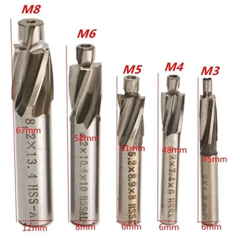 5 Pc 4 Flute Countersink HSS-AL End Mill Cutter Pilot Slot Drill Bits Tool M3-M8
5 Pc 4 Flute Countersink HSS-AL End Mill Cutter Pilot Slot Drill Bits Tool M3-M8