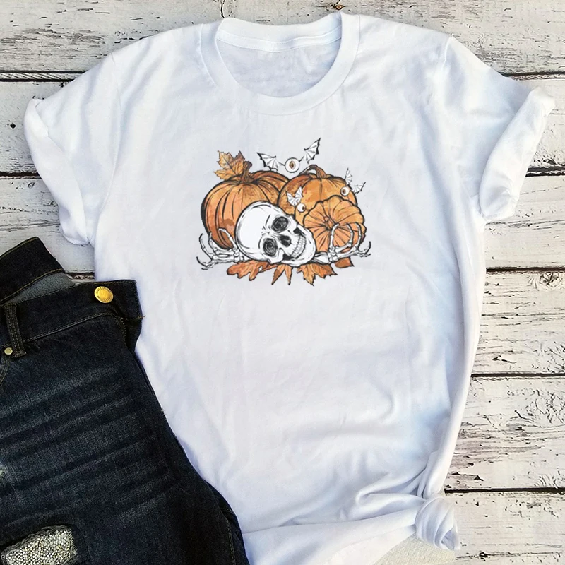 Skull Shirt Plus Size Kawaii Graphic Tees Women Halloween Print O-Neck Korean Clothes Women Pumpkin Tshirt Gothic Clothing
Skull Shirt Plus Size Kawaii Graphic Tees Women Halloween Print O-Neck Korean Clothes Women Pumpkin Tshirt Gothic Clothing
