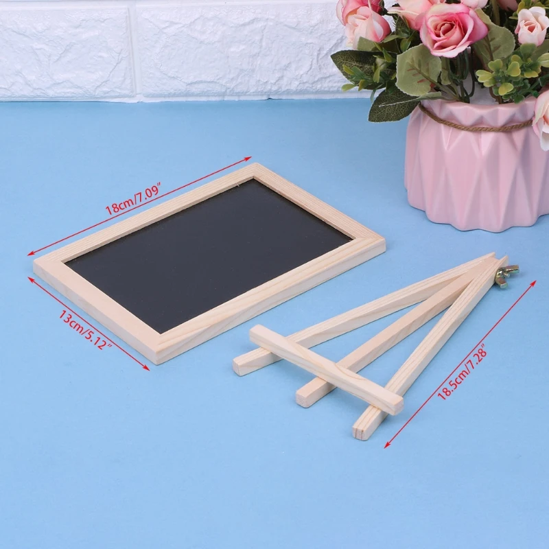 Wood Tabletop Chalkboard Double Sided Blackboard Message Board Children Kids Toy | Канцтовары для офиса и дома
