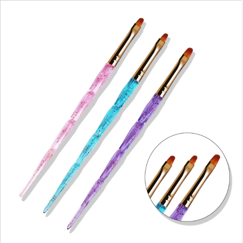 3Pcs Gliter Nail Art Brush Acrylic UV Gel Extension Builder Flower Design Painting Drawing Pen Manicure Tools Round Top Brush
3Pcs Gliter Nail Art Brush Acrylic UV Gel Extension Builder Flower Design Painting Drawing Pen Manicure Tools Round Top Brush