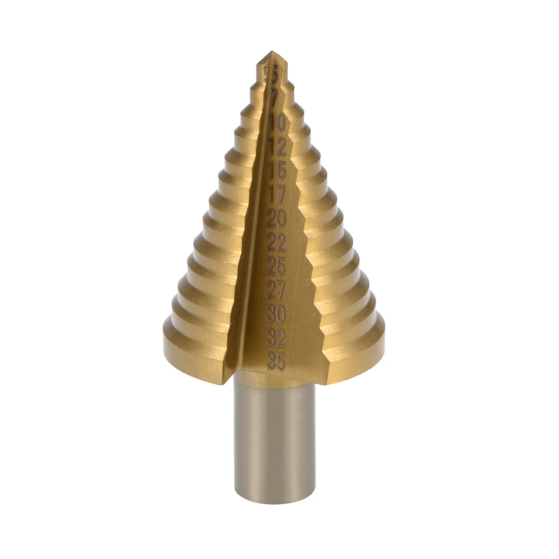 uxcell Step Drill Bit HSS 5mm to 35mm 13 Sizes Titanium Coated Straight Flutes Round Shank for Metal Wood Plastic 
uxcell Step Drill Bit HSS 5mm to 35mm 13 Sizes Titanium Coated Straight Flutes Round Shank for Metal Wood Plastic