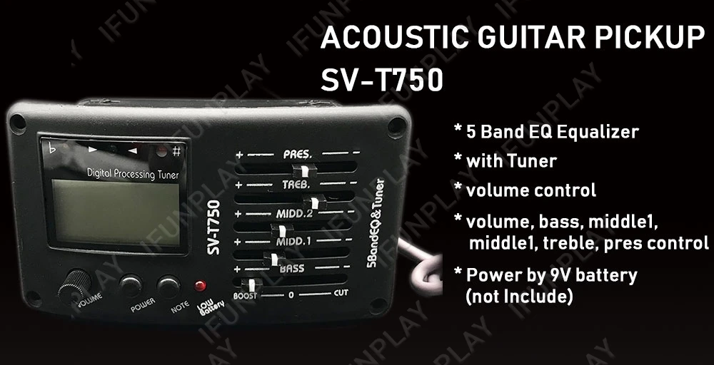 Shop Generic 4Band EQ Equalizer Folk Guitar Preamp Piezo Pickup Guitar