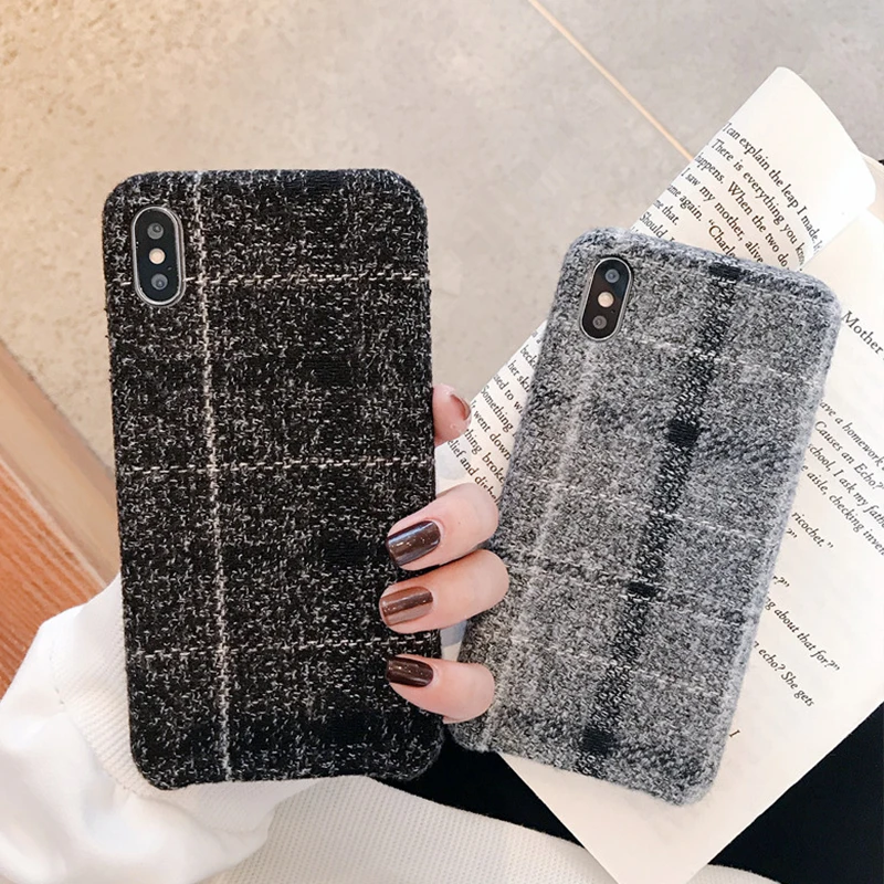 Winter Autumn Woolen Yarn Phone Cases for Iphone 11 Pro Max X 7 Plus 8Plus Xr Xs Max Case Warm Grid Fabric Back Cover Coque
Winter Autumn Woolen Yarn Phone Cases for Iphone 11 Pro Max X 7 Plus 8Plus Xr Xs Max Case Warm Grid Fabric Back Cover Coque