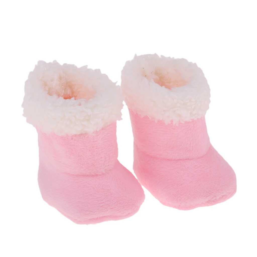 Trendy Pink Snow Boots Shoes Dress Up for Mellchan 9-11 inch Reborn Baby Girl Doll Accessory Collectibles Trendy Pink Snow Boots Shoes Dress Up for Mellchan 9-11 inch Reborn Baby Girl Doll Accessory Collectibles