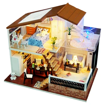 

Miniature Piano Doll Houses DIY Wooden Doll House Miniaturas dollhouse Furniture Kit Toys for Children Birthday Christmas Gifts