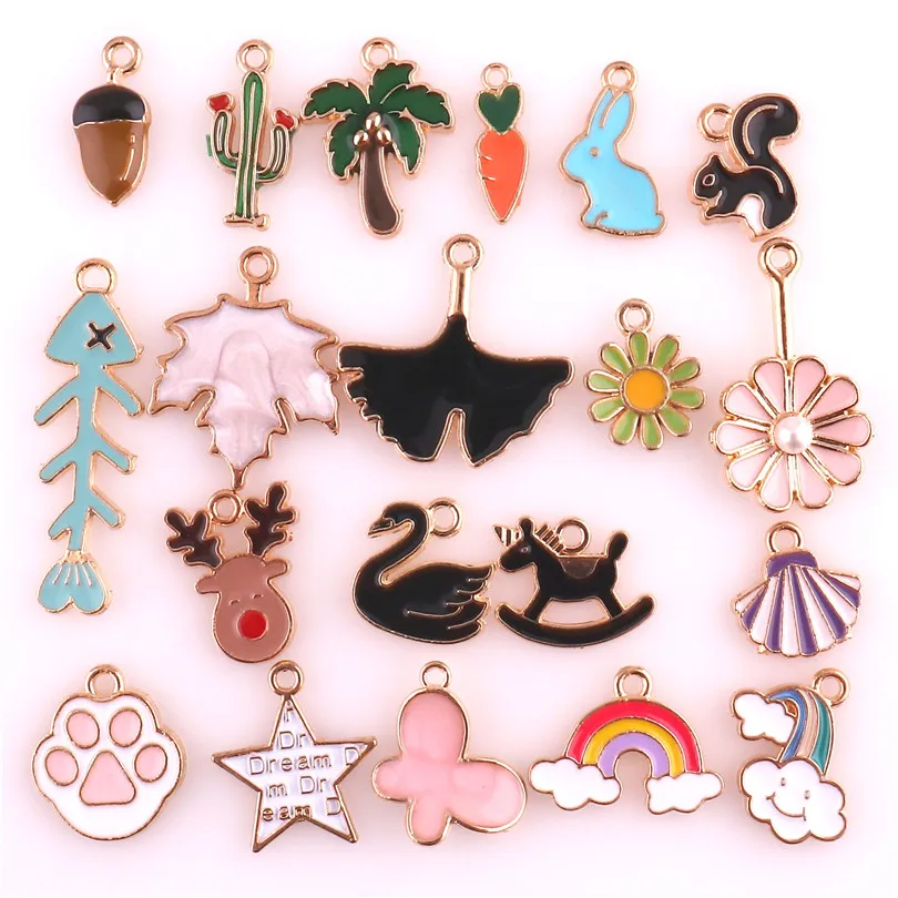20pcs Gold Metal Enamel Animal Charms for Earring Fashion Jewelry Making Charm Pendants for Bracelet Dangle Assorted Mixed Lot
20pcs Gold Metal Enamel Animal Charms for Earring Fashion Jewelry Making Charm Pendants for Bracelet Dangle Assorted Mixed Lot
