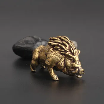 Retro Pure Copper Wild Boar Handicraft Ornament Brass Blessing Pig Bronze Solid Tea Pet Gift 
Retro Pure Copper Wild Boar Handicraft Ornament Brass Blessing Pig Bronze Solid Tea Pet Gift