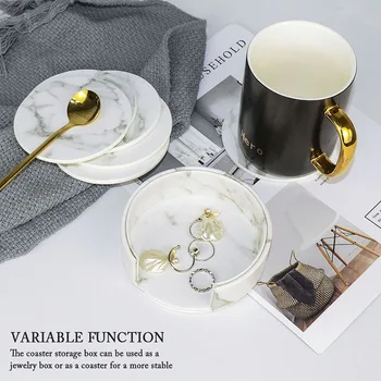 PU Leather Marble Coaster Set Tea Pad Dining Table Placemats Drink Coffee Cup Mat Table Black White Chic Home Decoration 6PCS
PU Leather Marble Coaster Set Tea Pad Dining Table Placemats Drink Coffee Cup Mat Table Black White Chic Home Decoration 6PCS