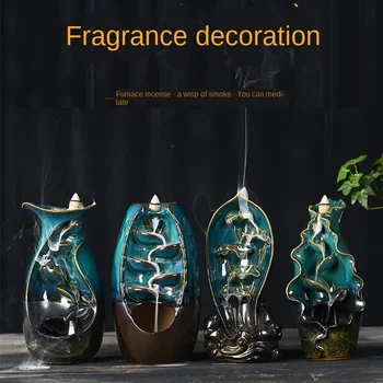 Backflow Incense Burner Creative Incense Holder Home Decoration Mom Gift Zen Backflow Incense Burner 
Backflow Incense Burner Creative Incense Holder Home Decoration Mom Gift Zen Backflow Incense Burner