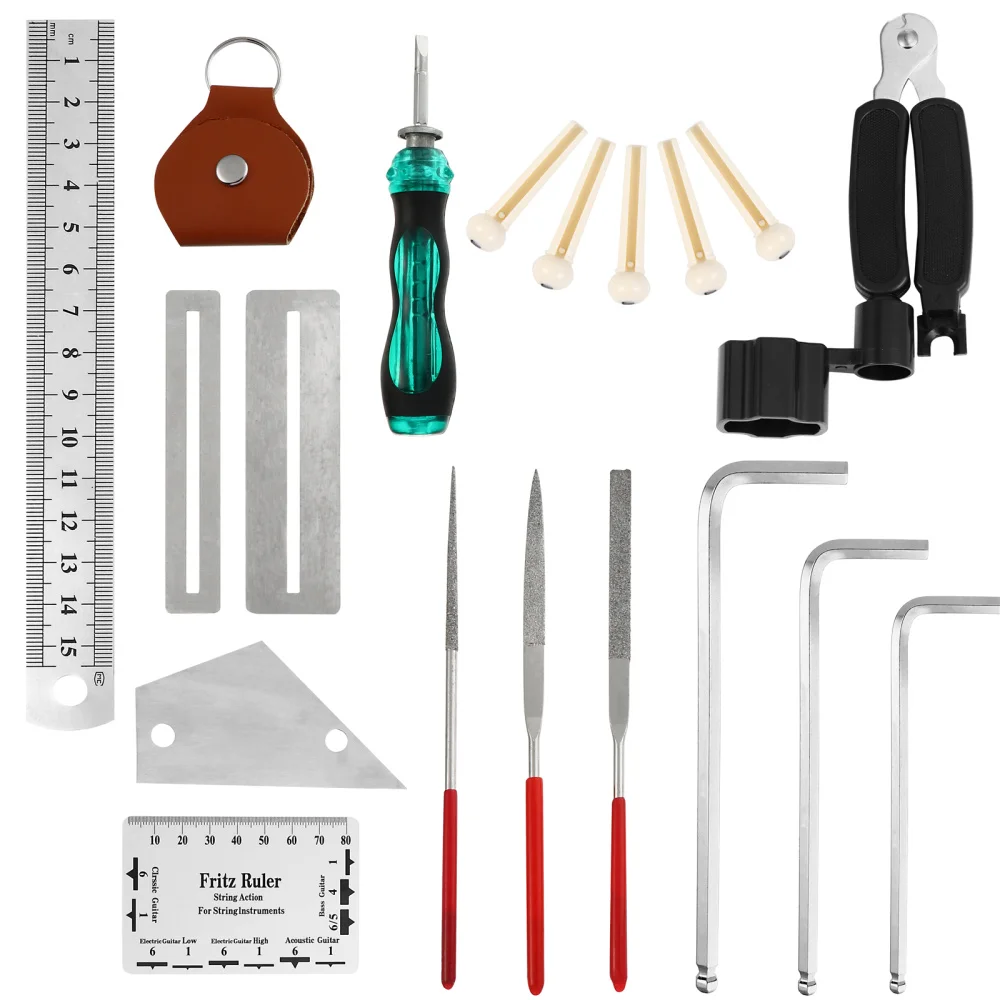 1 Set Guitar Accessories File Screwdriver Action Ruler Wrench String Winder Picks Bridge Pin for Guitar Instrument
1 Set Guitar Accessories File Screwdriver Action Ruler Wrench String Winder Picks Bridge Pin for Guitar Instrument