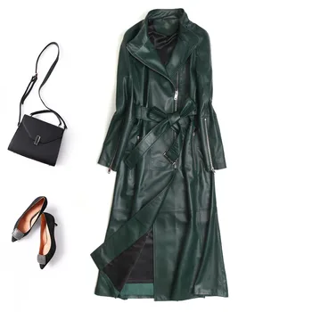 Fashion 100% Sheepskin Coat Female Long Winter Spring Real Leather Jacket Women Korean Elegant Genuine Leather Windbreaker 9038
Fashion 100% Sheepskin Coat Female Long Winter Spring Real Leather Jacket Women Korean Elegant Genuine Leather Windbreaker 9038