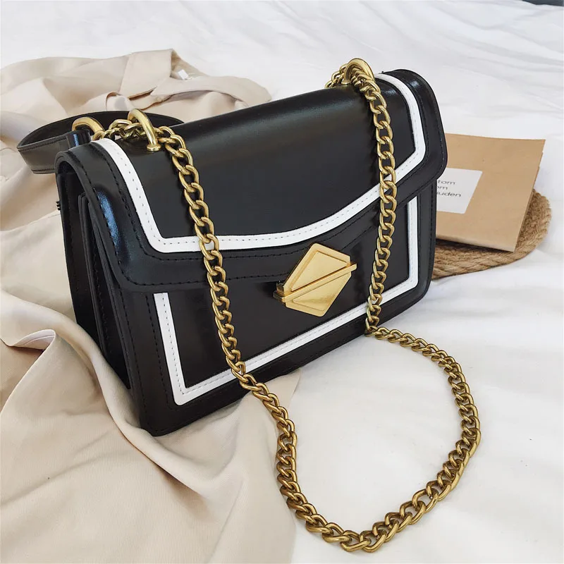 High Grade Sense Bag WOMEN'S Bag New Style 2019 Fashion Korean-style Western Style Versitile Fashion Chain Contrast Color Should 
High Grade Sense Bag WOMEN'S Bag New Style 2019 Fashion Korean-style Western Style Versitile Fashion Chain Contrast Color Should