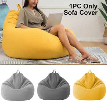 Without Filler Indoor Living Room Bedroom Playroom Soft Bean Bag Cover Cotton Linen Large Home Adults Kids Nordic Style 
Without Filler Indoor Living Room Bedroom Playroom Soft Bean Bag Cover Cotton Linen Large Home Adults Kids Nordic Style