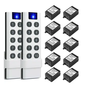 Wireless Remote Control RF Switch 433mhz DC 12V 1Channel Wireless Remote Control Switch Relay Receiver Module Transmitter
Wireless Remote Control RF Switch 433mhz DC 12V 1Channel Wireless Remote Control Switch Relay Receiver Module Transmitter