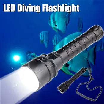 

New Flashlight XML-T6 L2 Powerful Battery Diving Professional Portable Dive Torch Underwater Illumination Waterproof Flashlights