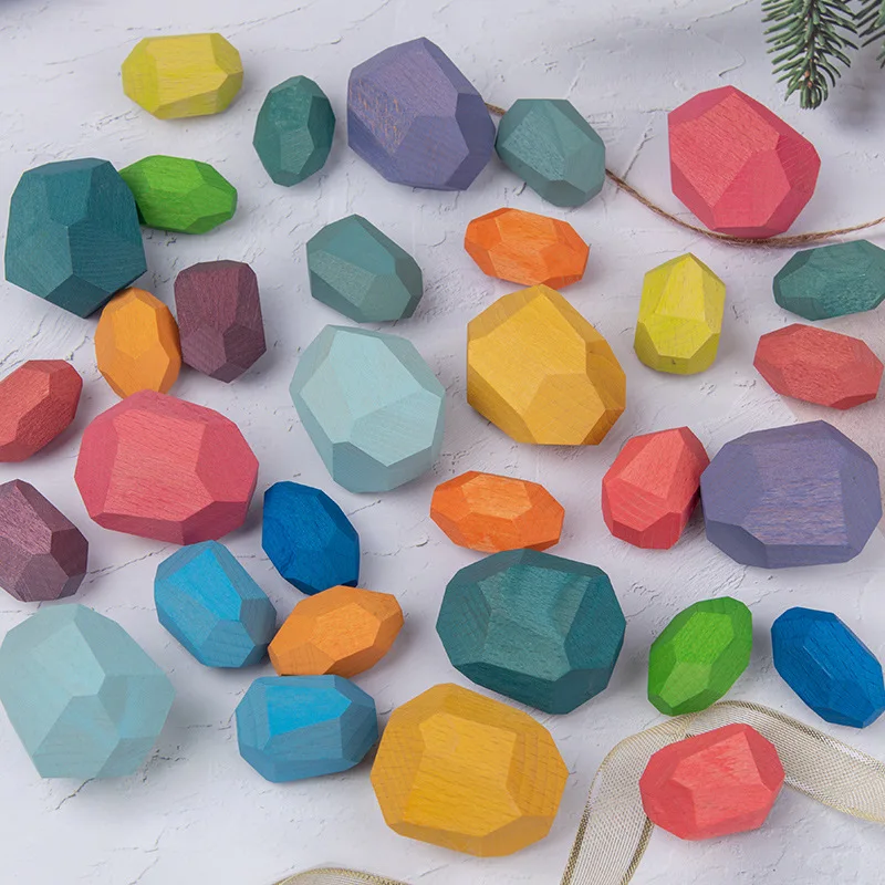New Children Wood Colored Stone Jenga Building Block Educational Toys Creative Nordic Style Stacking Game Rainbow Wood Toys Gift
New Children Wood Colored Stone Jenga Building Block Educational Toys Creative Nordic Style Stacking Game Rainbow Wood Toys Gift