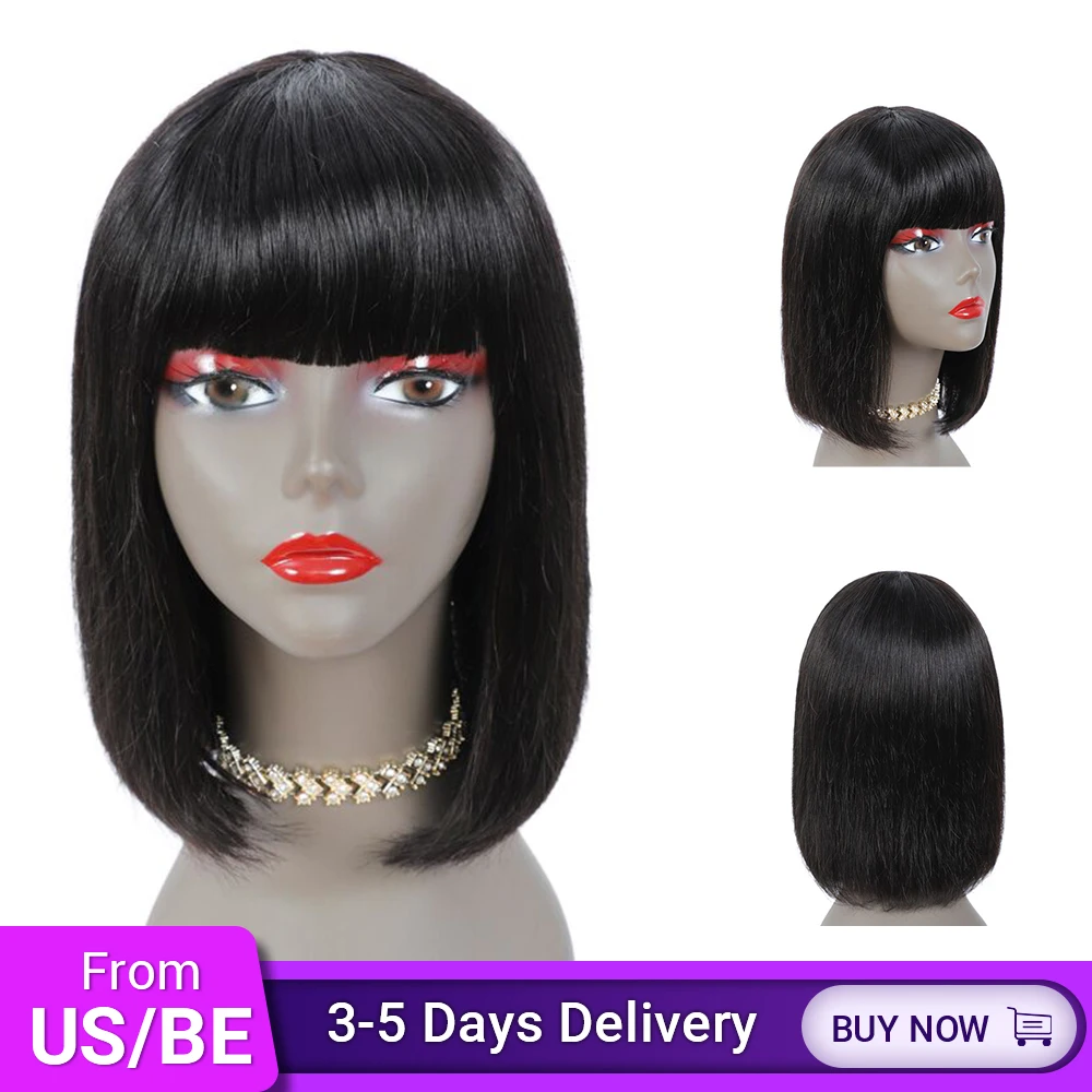 TIANTAI Human Hair Wigs with Bangs Straight Short Bob Wig with Bang Pixie Cut Wig for Women Brazilian Remy Hair Machine Made Wig
TIANTAI Human Hair Wigs with Bangs Straight Short Bob Wig with Bang Pixie Cut Wig for Women Brazilian Remy Hair Machine Made Wig