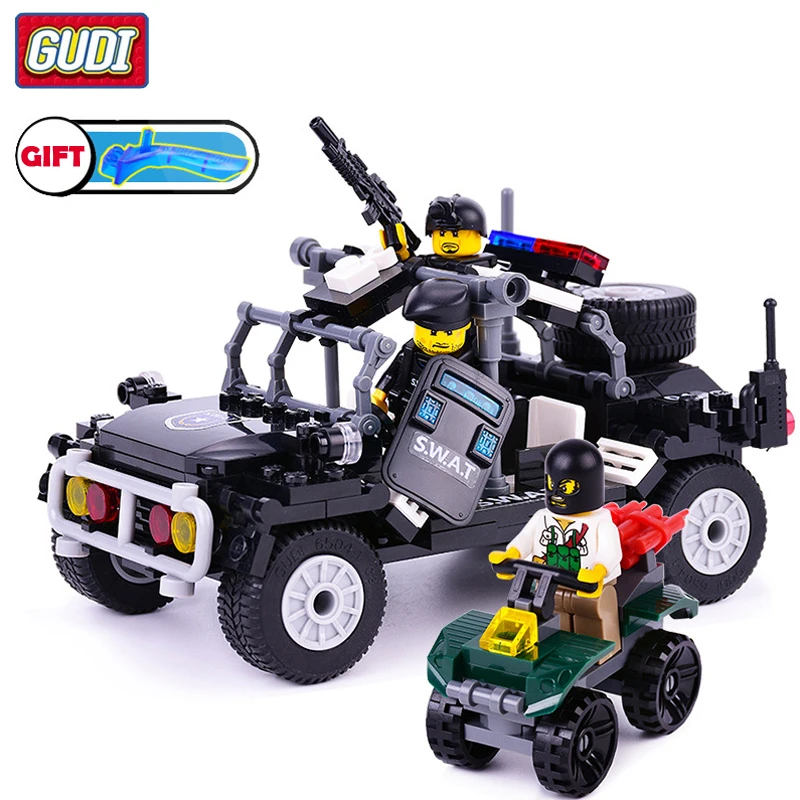 GUDI SWAT Police Assault Vehicle 246pcs Brick Building Blocks Sets Models Educational Toys For Children compatible with Legoingl
GUDI SWAT Police Assault Vehicle 246pcs Brick Building Blocks Sets Models Educational Toys For Children compatible with Legoingl