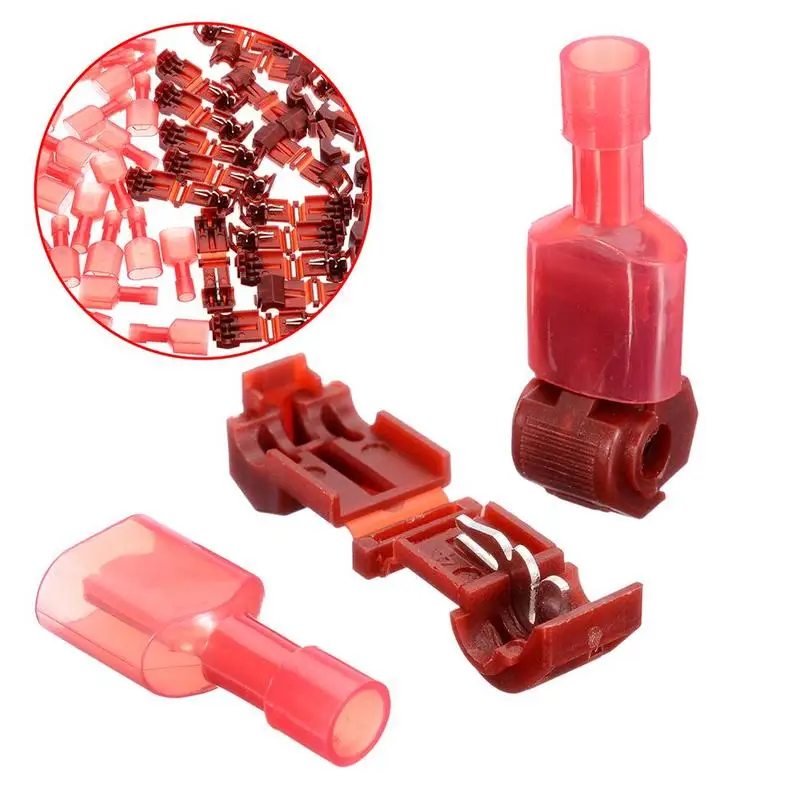 200pcs Red Wire Cable Connectors T-Taps & Male Insulated Quick Splice Lock Wire Terminals Connectors Set 22-18AWG 0.5-1.5mm2
200pcs Red Wire Cable Connectors T-Taps & Male Insulated Quick Splice Lock Wire Terminals Connectors Set 22-18AWG 0.5-1.5mm2