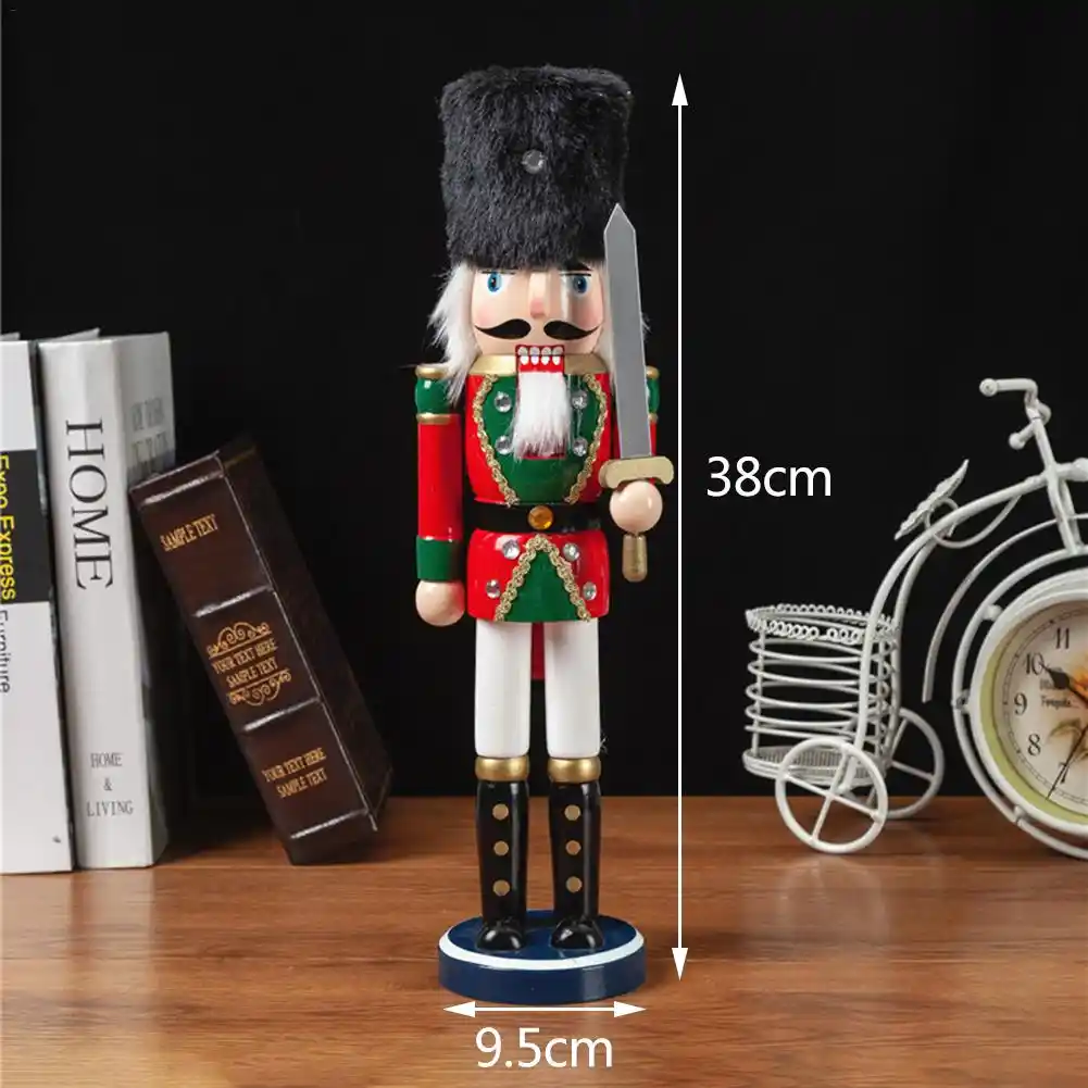 christmas wooden nutcracker soldier jewelry 38cm puppet toy gift