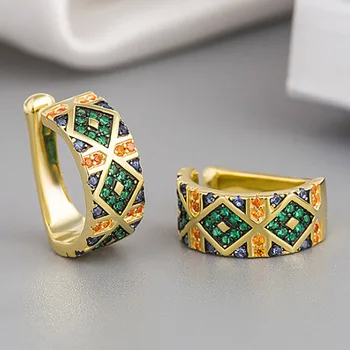 Zlxgirl Jewelry luxury brand silver wedding earrings jewelry women's best couple ears brincos colorful mirco pave zircon earings
Zlxgirl Jewelry luxury brand silver wedding earrings jewelry women's best couple ears brincos colorful mirco pave zircon earings