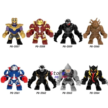 Single Marvel Avengers Endgame Thanos Wolverine Hulk buster Venom Wolverine Rhino Tree Man Thor building blocks Kids Toys
