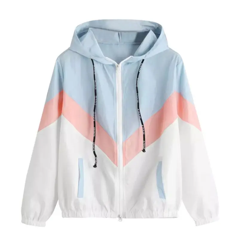 Women Hoodies Sweatshirt Autumn Windproof Jacket Patchwork Hooded Coat Tops Casual Long Sleeve Femal Coats Outwear
Women Hoodies Sweatshirt Autumn Windproof Jacket Patchwork Hooded Coat Tops Casual Long Sleeve Femal Coats Outwear