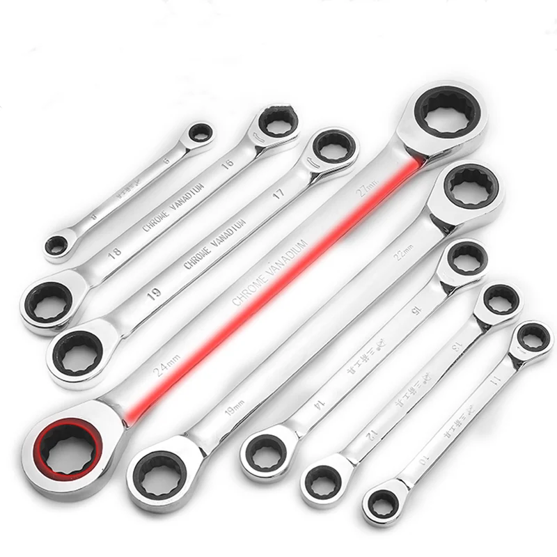 Double-headed ratchet wrench labor-saving fast dual-use plum blossom open end wrench auto repair hardware tools
Double-headed ratchet wrench labor-saving fast dual-use plum blossom open end wrench auto repair hardware tools