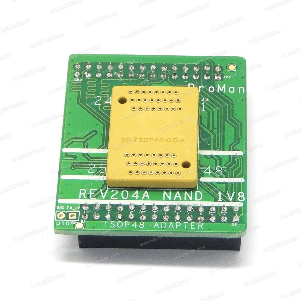 SR-TSOP48-0.5-A REV204A-NAND 1.8V Conversion Base Adapter Socket For ProMan TL86-PLUS Programmer
SR-TSOP48-0.5-A REV204A-NAND 1.8V Conversion Base Adapter Socket For ProMan TL86-PLUS Programmer