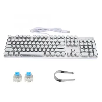 PC keyboard 900-5 White Mechanical Keyboard with Retro Round Cap Computer Parts keyboard cover
PC keyboard 900-5 White Mechanical Keyboard with Retro Round Cap Computer Parts keyboard cover