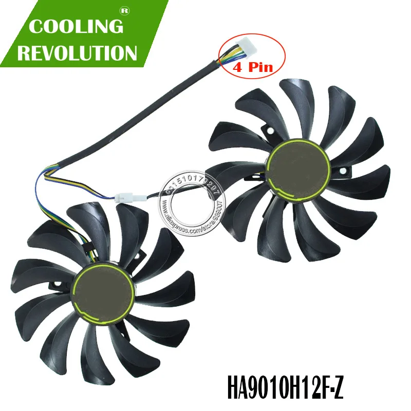 

2PCS Set HA9010H12F-Z DC12V 3500RPM 0.57A 4PIN MSI RTX2060 VENTUS XS 6G GTX1660 GTX1660ti Graphics Video Card Cooling Fan