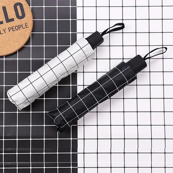 Plaid Dual-use 3 Folding Umbrella Sunscreen Thickening Black Coating Umbrella Folding Tri-fold Sunny and Rainy Umbrella
Plaid Dual-use 3 Folding Umbrella Sunscreen Thickening Black Coating Umbrella Folding Tri-fold Sunny and Rainy Umbrella