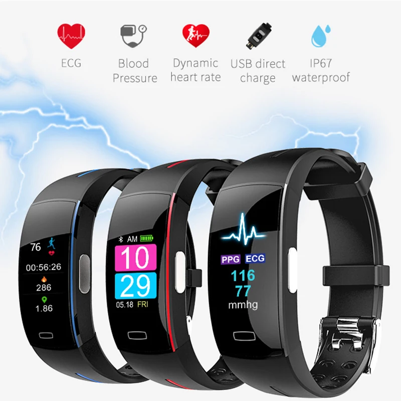 P3 PLUS Smart Bracelet ECG+PPG Heart Rate Blood Pressure Monitor Smart Watch IP67 Waterproof Fitness Activity Tracker Men Women
P3 PLUS Smart Bracelet ECG+PPG Heart Rate Blood Pressure Monitor Smart Watch IP67 Waterproof Fitness Activity Tracker Men Women
